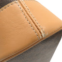 セリーヌ CELINE マカダム ブラウン PVC レザー ショルダーバッグ ゴールド金具 茶