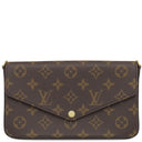 ルイヴィトン LOUIS VUITTON ポシェット フェリシー M81896 フューシャ モノグラムキャンバス チェーンウォレット ゴールド金具 茶 チェーンショルダー クロスボディ