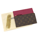 ルイヴィトン LOUIS VUITTON ポシェット フェリシー M81896 フューシャ モノグラムキャンバス チェーンウォレット ゴールド金具 茶 チェーンショルダー クロスボディ