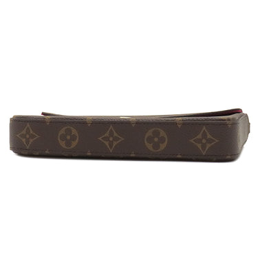ルイヴィトン LOUIS VUITTON ポシェット フェリシー M81896 フューシャ モノグラムキャンバス チェーンウォレット ゴールド金具 茶 チェーンショルダー クロスボディ