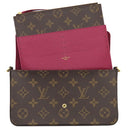 ルイヴィトン LOUIS VUITTON ポシェット フェリシー M81896 フューシャ モノグラムキャンバス チェーンウォレット ゴールド金具 茶 チェーンショルダー クロスボディ