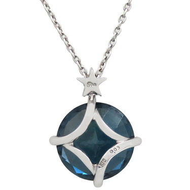 スタージュエリー STAR JEWELRY ナイトブルー ロンドン ブルートパーズ ホワイトゴールド K18WG ダイヤモンド ブルートパーズ ネックレス 750WG Au750 18金 1Pダイヤ