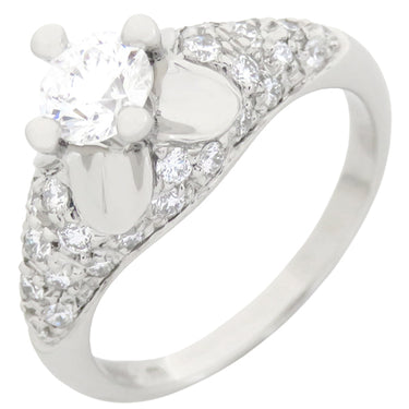 ブルガリ BVLGARI コロナ ダイヤリング プラチナシルバー Pt950 ダイヤモンド 14038 リング 指輪 パヴェダイヤ　 8号