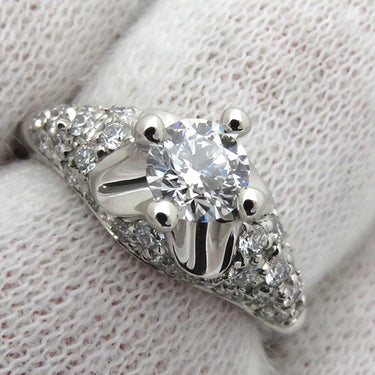 ブルガリ BVLGARI コロナ ダイヤリング プラチナシルバー Pt950 ダイヤモンド 14038 リング 指輪 パヴェダイヤ　 8号