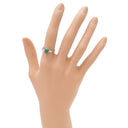 ノンブランド NON BRAND エメラルド ダイヤモンド リング プラチナシルバー Pt エメラルド ダイヤモンド リング 指輪 グリーン 緑 Pm 10.5号