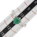 ノンブランド NON BRAND エメラルド ダイヤモンド リング プラチナシルバー Pt エメラルド ダイヤモンド リング 指輪 グリーン 緑 Pm 10.5号