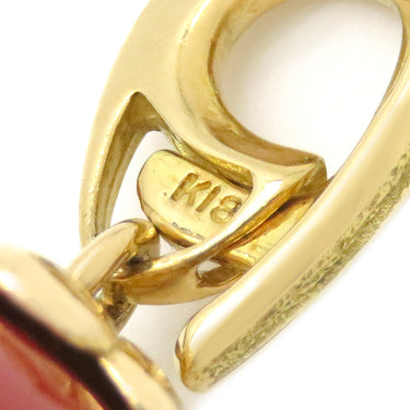 ノンブランド NON BRAND 珊瑚 ダイヤ イエローゴールド K18YG 珊瑚 ペンダントトップ 赤 サンゴ