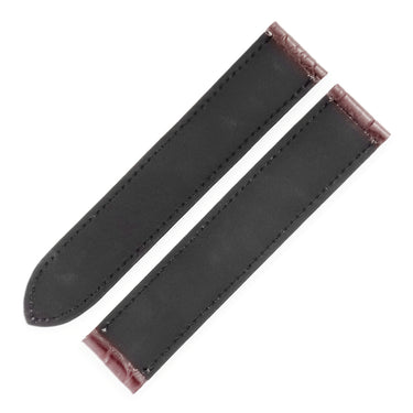 オーダー品  他社製 ワインレッド クロコダイル 腕時計パーツ 未使用 替え タンク用 クロコ バンド ベルト ストラップ マット 汎用 18ｍｍ ワイン ボルドー 赤茶