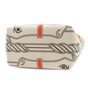 エルメス HERMES スティープル28 グリ×エクリュ トワルアッシュ スイフト トートバッグ 茶