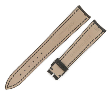 ブレゲ BREGUET ブラック クロコダイル 腕時計パーツ 未使用 純正 クロコ レザー 本革 ベルト バンド 替え 予備 スペア ストラップ 18mm ブラック 黒