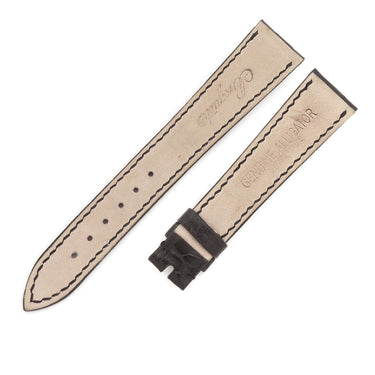 ブレゲ BREGUET ブラック クロコダイル 腕時計パーツ 新品同様 純正 クロコ レザー 本革 ベルト バンド 替え 予備 スペア ストラップ 18mm ブラック 黒