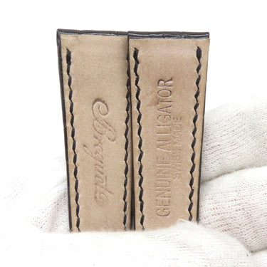 ブレゲ BREGUET ブラック クロコダイル 腕時計パーツ 新品同様 純正 クロコ レザー 本革 ベルト バンド 替え 予備 スペア ストラップ 18mm ブラック 黒