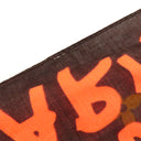 ルイヴィトン LOUIS VUITTON グラフィティ M72388 モノグラム×オレンジ コットン スカーフ 茶 オレンジ ハンカチ チーフ バンダナ