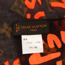 ルイヴィトン LOUIS VUITTON グラフィティ M72388 モノグラム×オレンジ コットン スカーフ 茶 オレンジ ハンカチ チーフ バンダナ