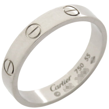 カルティエ Cartier ミニラブリング B4085155 ホワイトゴールド K18WG #55(JP15) リング 指輪 LOVE Ring 750 18K WG 18金 14.5号