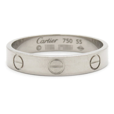 カルティエ Cartier ミニラブリング B4085155 ホワイトゴールド K18WG #55(JP15) リング 指輪 LOVE Ring 750 18K WG 18金 14.5号