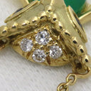 ジャンピエールベラン JEAN PIERRE BELLIN フクロウモチーフ グリーンXイエローゴールド K18YG ダイヤモンド グリーンカルセドニー ブルーサファイア ネックレス 緑 18金 750YG