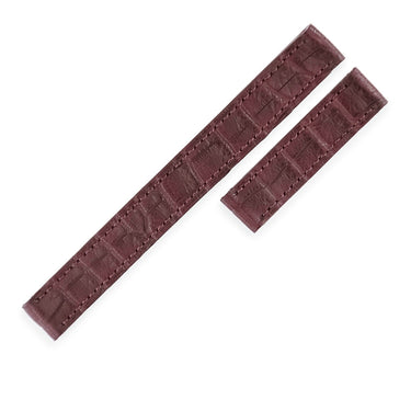 オーダー品  他社製 ワインレッド クロコダイル ウレタン 腕時計パーツ 未使用 汎用 替え マット クロコ バンド ベルト ストラップ 予備 12.5ｍｍ  ワイン ボルドー 赤茶