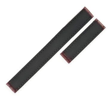 オーダー品  他社製 ワインレッド クロコダイル ウレタン 腕時計パーツ 未使用 汎用 替え マット クロコ バンド ベルト ストラップ 予備 12.5ｍｍ  ワイン ボルドー 赤茶