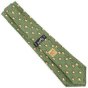 エルメス HERMES フクロウ 9cm グリーン×ブラウン シルク ネクタイ 緑 アニマル柄 ふくろう