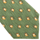 エルメス HERMES フクロウ 9cm グリーン×ブラウン シルク ネクタイ 緑 アニマル柄 ふくろう