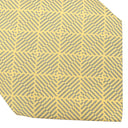 エルメス HERMES 和柄 9cm イエロー×グレー シルク ネクタイ 黄色