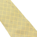 エルメス HERMES 和柄 9cm イエロー×グレー シルク ネクタイ 黄色