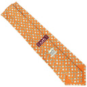 エルメス HERMES ボタン 9cm オレンジ×ベージュ シルク ネクタイ