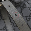 グッチ GUCCI GG リップストップ トート 767929 グレー ナイロン レザー トートバッグ シルバー金具 ショルダー ダークグレー