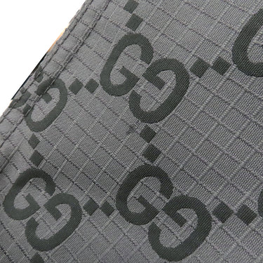 グッチ GUCCI GG リップストップ トート 767929 グレー ナイロン レザー トートバッグ シルバー金具 ショルダー ダークグレー