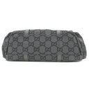 グッチ GUCCI GG リップストップ トート 767929 グレー ナイロン レザー トートバッグ シルバー金具 ショルダー ダークグレー