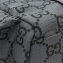 グッチ GUCCI GG リップストップ トート 767929 グレー ナイロン レザー トートバッグ シルバー金具 ショルダー ダークグレー