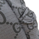 グッチ GUCCI GG リップストップ トート 767929 グレー ナイロン レザー トートバッグ シルバー金具 ショルダー ダークグレー