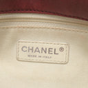 シャネル CHANEL パンチング チェーンショルダー レッド レザー ショルダーバッグ シルバー金具 赤