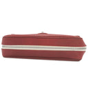 シャネル CHANEL パンチング チェーンショルダー レッド レザー ショルダーバッグ シルバー金具 赤