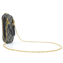 クリスチャン・ディオール Christian Dior 30 MONTAIGNE フォンホルダー 43MA0271 ブラック キャンバス 2WAYバッグ ゴールド金具 チェーンショルダー 紺