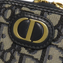 クリスチャン・ディオール Christian Dior 30 MONTAIGNE フォンホルダー 43MA0271 ブラック キャンバス 2WAYバッグ ゴールド金具 チェーンショルダー 紺