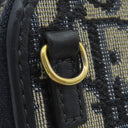 クリスチャン・ディオール Christian Dior 30 MONTAIGNE フォンホルダー 43MA0271 ブラック キャンバス 2WAYバッグ ゴールド金具 チェーンショルダー 紺