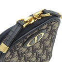 クリスチャン・ディオール Christian Dior 30 MONTAIGNE フォンホルダー 43MA0271 ブラック キャンバス 2WAYバッグ ゴールド金具 チェーンショルダー 紺