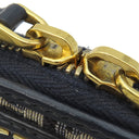 クリスチャン・ディオール Christian Dior 30 MONTAIGNE フォンホルダー 43MA0271 ブラック キャンバス 2WAYバッグ ゴールド金具 チェーンショルダー 紺