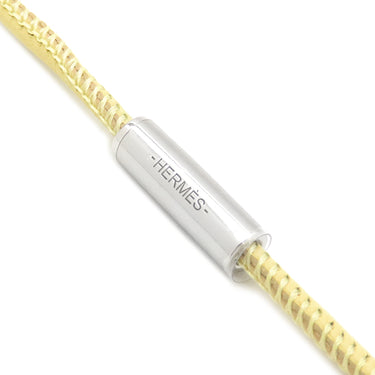 エルメス HERMES Hエキップ H057087FL01 パープル×イエロー バッファローホーン レザー ラッカー ネックレス 紫 黄色