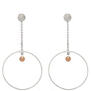 エルメス HERMES エクスリブリス フープ シルバーXピンクゴールド シルバー925 K18PG ピアス Ag925 AU750 スイング サークル