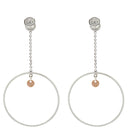 エルメス HERMES エクスリブリス フープ シルバーXピンクゴールド シルバー925 K18PG ピアス Ag925 AU750 スイング サークル