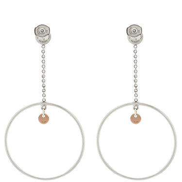 エルメス HERMES エクスリブリス フープ シルバーXピンクゴールド シルバー925 K18PG ピアス Ag925 AU750 スイング サークル