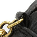 シャネル CHANEL マトラッセ フリンジ ブラック レザー ショルダーバッグ ゴールド金具 黒 タッセル チェーンショルダー