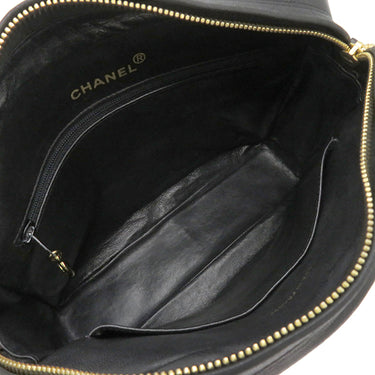 シャネル CHANEL マトラッセ フリンジ ブラック レザー ショルダーバッグ ゴールド金具 黒 タッセル チェーンショルダー