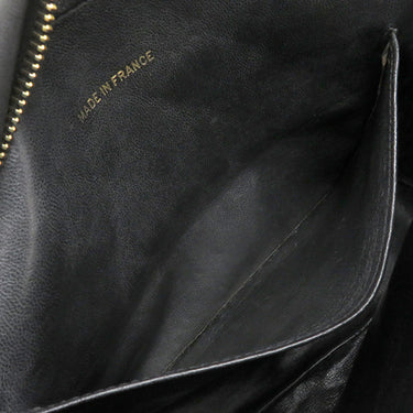 シャネル CHANEL マトラッセ フリンジ ブラック レザー ショルダーバッグ ゴールド金具 黒 タッセル チェーンショルダー