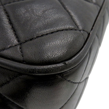 シャネル CHANEL マトラッセ フリンジ ブラック レザー ショルダーバッグ ゴールド金具 黒 タッセル チェーンショルダー