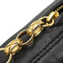 シャネル CHANEL マトラッセ フリンジ ブラック レザー ショルダーバッグ ゴールド金具 黒 タッセル チェーンショルダー