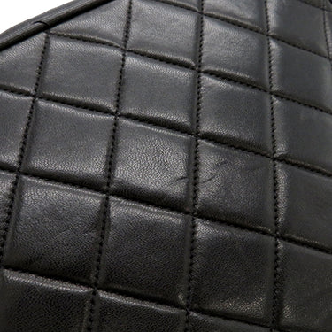 シャネル CHANEL マトラッセ フリンジ ブラック レザー ショルダーバッグ ゴールド金具 黒 タッセル チェーンショルダー